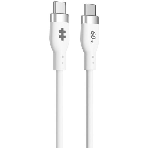 Καλώδιο φόρτισης Hyper 1.5m Silicone USB-C σε USB-C 60W, Λευκό