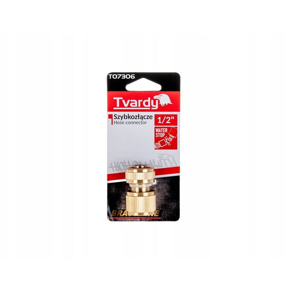 Ταχυσύνδεσμος 1/2" με στοπ BRASS-LINE (10/80)