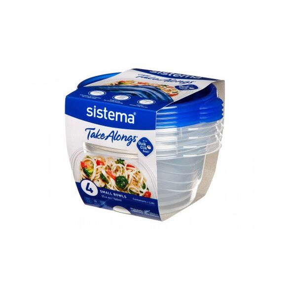 Sistema 760ml Μικρό Μπολ 4 Πακέτο, Μπολ, Στρογγυλό, 0.76 L, Μπλε, Διαφανές, Πολυπροπυλένιο (PP), Νέα Ζηλανδία