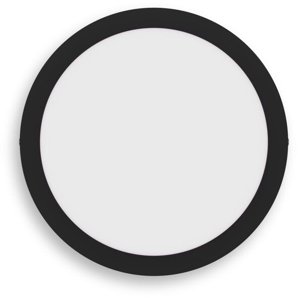 Επιφάνεια LED πάνελ PHILIPS MAGNEOS, 12W, 2700K, 1150lm, στρογγυλό σχήμα, μαύρο χρώμα, o21xh2.8cm