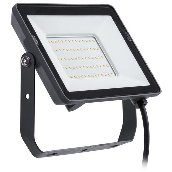 LED spotlight PHILIPS, IP65, 50W, 3000 K, 4500 lm, black, 22.3 x 3.1 x 18.3 cm