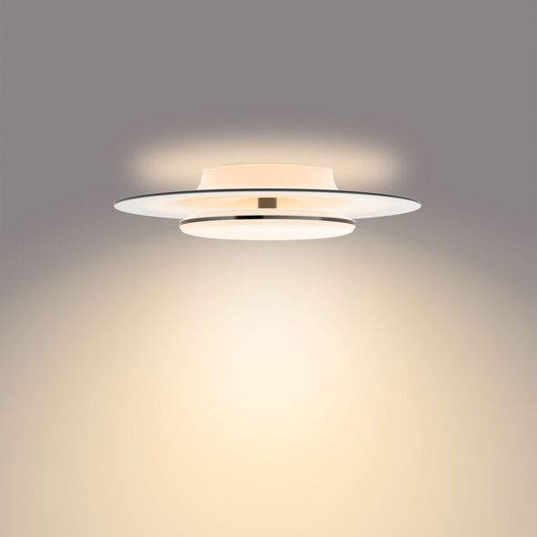 Φωτιστικό οροφής LED PHILIPS GARNET, 30W, 2700K, 3100 lm, μαύρο/λευκό, 40 x 8.9 cm
