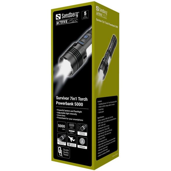 Φακός Powerbank Survivor 7σε1