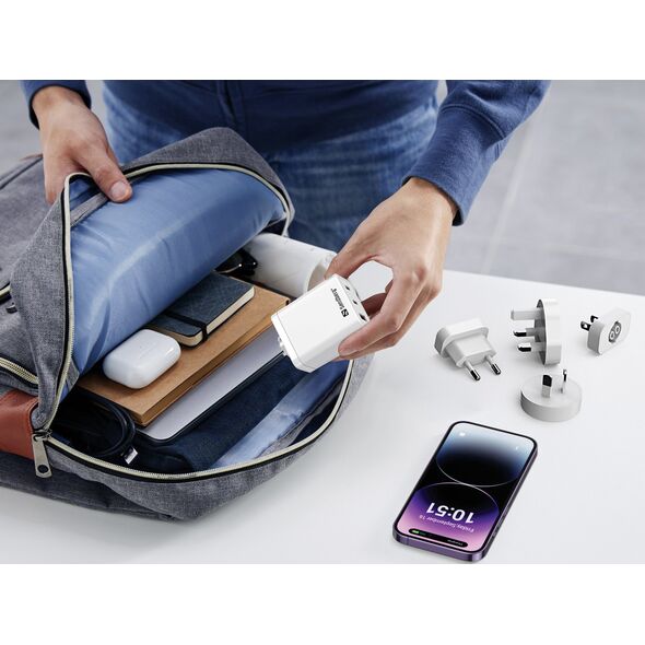 Φορτιστής Ταξιδιού 3σε1 USB-C/A 65W