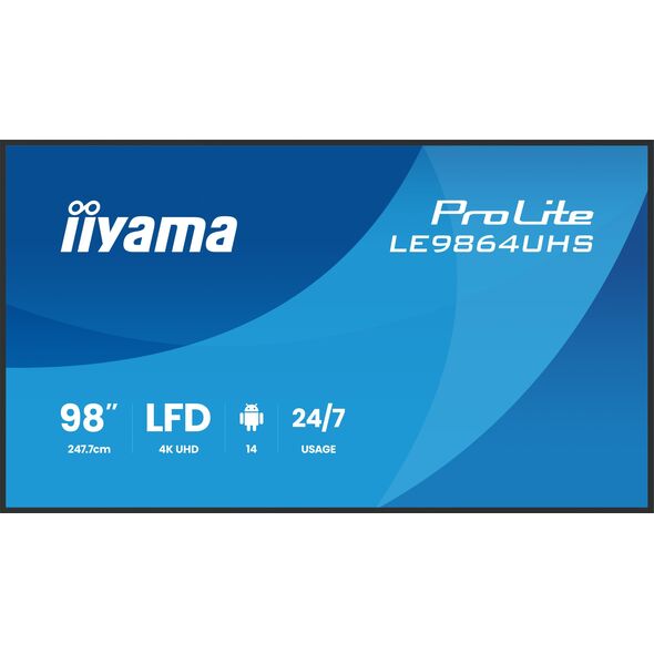 IIYAMA 247.7cm(97,5") LE9864UHS-B1AG 16:9 2xHDMI+USB-C (Αποστολή μέσω μεταφορικής)