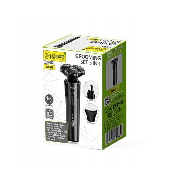 Σετ ξυρίσματος 3 σε 1 USB MAESTRO MR-678