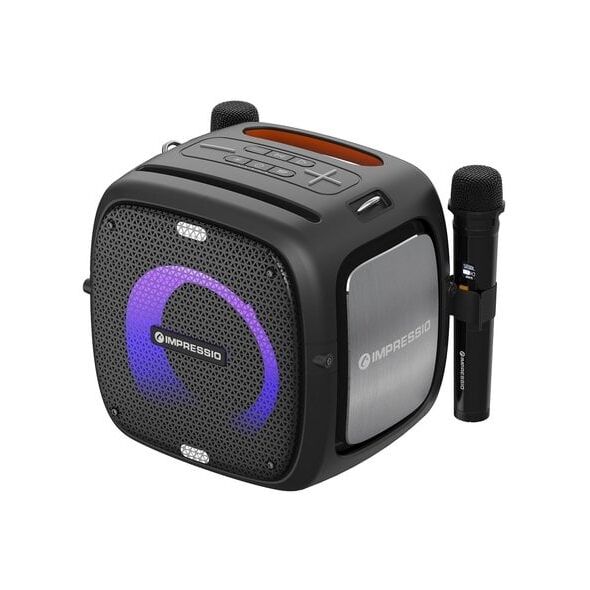 C-TECH ηχείο Impressio Qubis, Party, 80W, 2x Μικρόφωνο