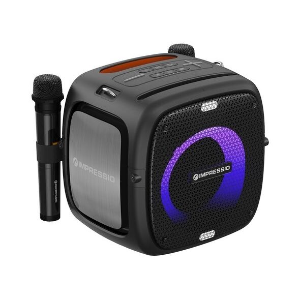 C-TECH ηχείο Impressio Qubis, Party, 80W, 2x Μικρόφωνο