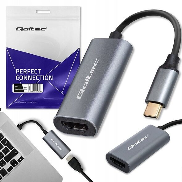 Προσαρμογέας αλουμινίου USB-C σε HDMI 4K | 60Hz | 32AWG