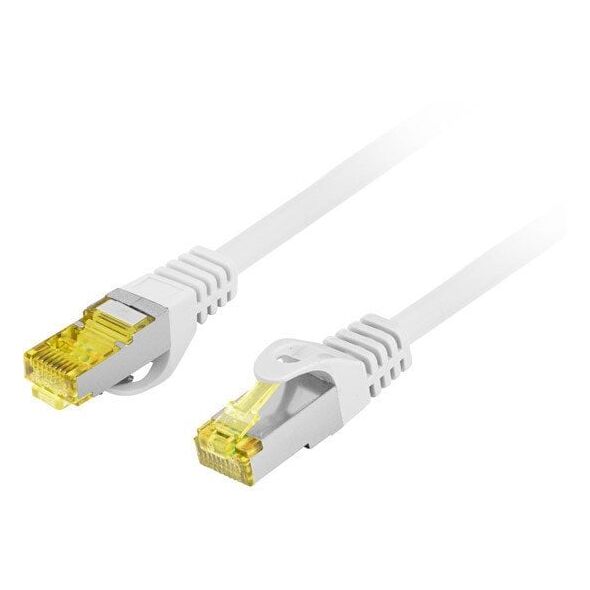 PATCHCORD ΚΑΤ.6A S/FTP LSZH CU 1.5M ΛΕΥΚΟ FLUKE PASSED LANBERG
