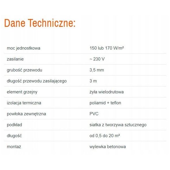 Θερμαντικό στρώμα Thermoval TV TO 50 170W/m2, 9m2, μονόπλευρη τροφοδοσία 230V