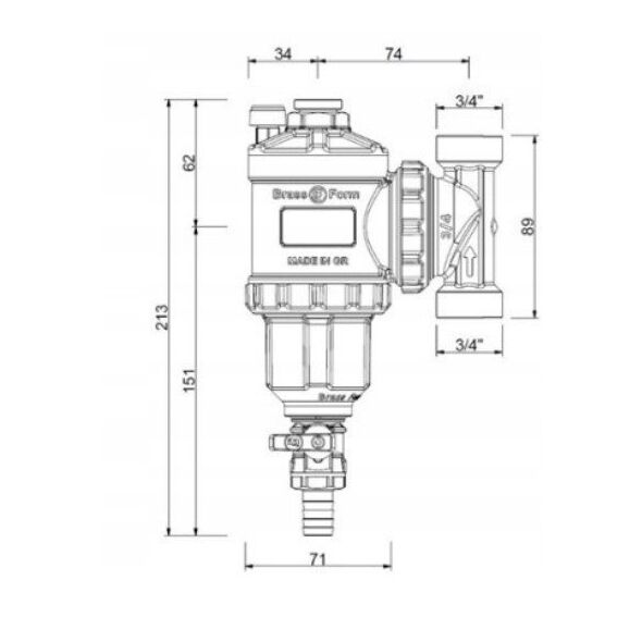 Vario Term μαγνητικό φίλτρο 1x1" 7200031