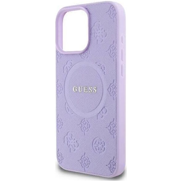 Guess Guess GUHMP16XPSAPSMEU iPhone 16 Pro Max 6.9" purpurowy/purple hardcase Saffiano Peony Classic Logo MagSafe