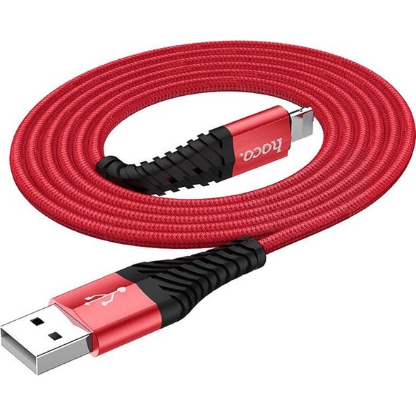 Kabel USB Hoco USB-A - Lightning 1 m Czerwony (6931474710536)