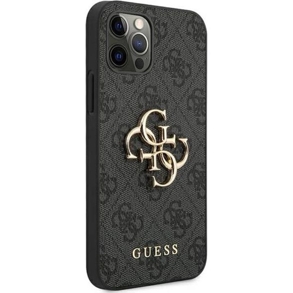 Guess Guess GUHCP12M4GMGGR iPhone 12/12 Pro 6,1" szary/grey hardcase 4G Big Metal Logo