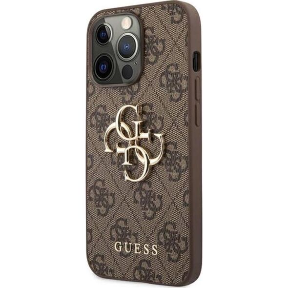 Guess Etui Guess GUHCP13L4GMGBR Apple iPhone 13 Pro brązowy/brown hardcase 4G Big Metal Logo