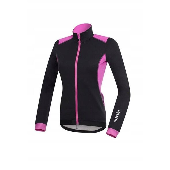 Γυναικείο ποδηλατικό μπουφάν RH+ Spirit W BLACK-DEEP PINK - L