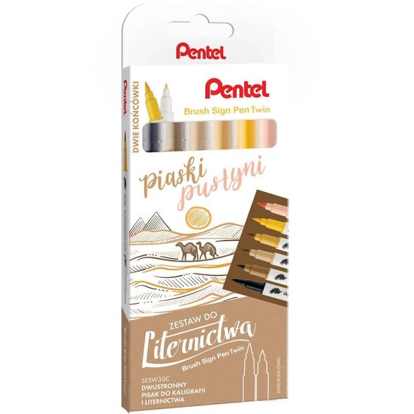 Πινέλα Pentel Brush Sign Pen Twin SESW3
