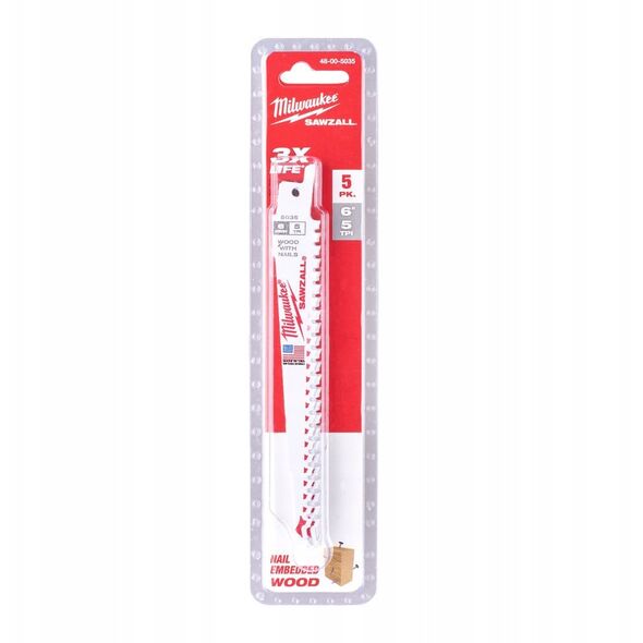MILWAUKEE BRZESZCZOT DO PIŁY SZABLASTEJ 150mm /50szt.