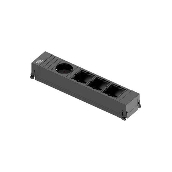Bachmann BACHMANN POWER FRAME Medium 1x styk uziemiony 3x ABD, tworzywo sztuczne