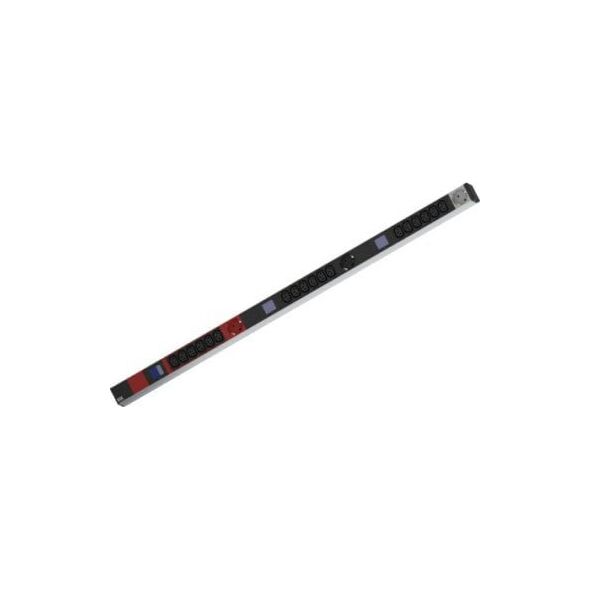 Bachmann BACHMANN BN0500 19 PDU 1HE 18xC13 3x styk uziemiony, pomiar mocy, złącze CEE 3x 16A, czerwony