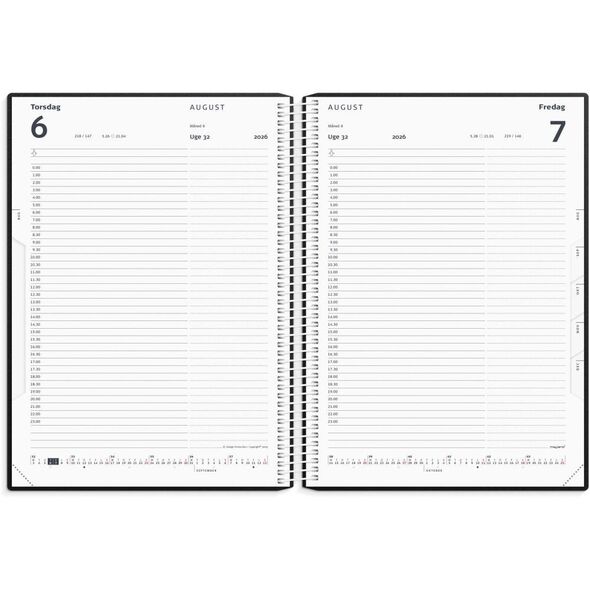 Mayland-Burde Timekalender sort PP-plast 2026