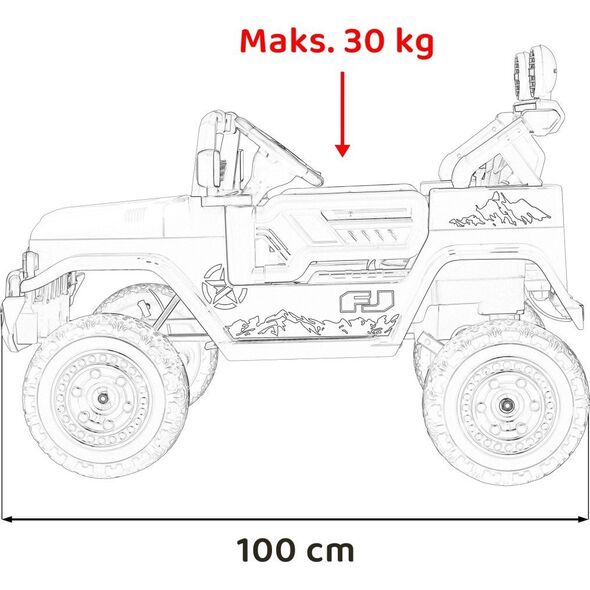 Toyota FJ Cruiser dla dzieci Moro + Pilot + Napęd 4x4 + Audio LED + EVA + Wolny Start