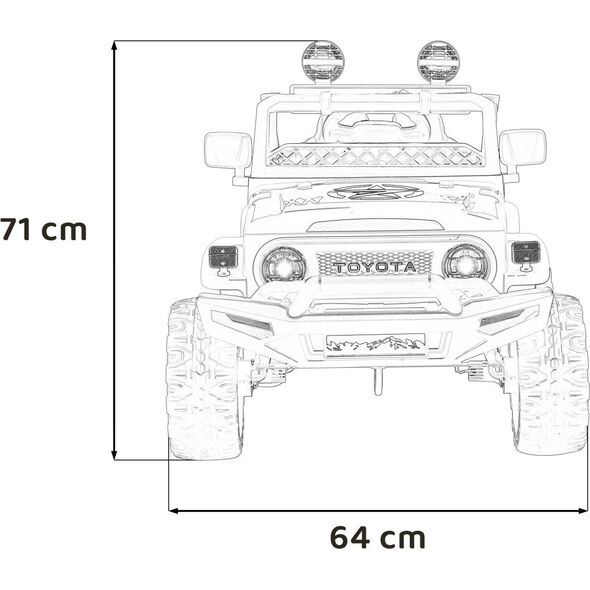 Toyota FJ Cruiser dla dzieci Moro + Pilot + Napęd 4x4 + Audio LED + EVA + Wolny Start