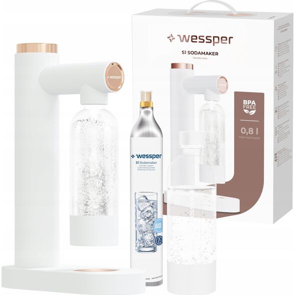 Saturator wody Wessper AQUAFRIZZ + butla Co2 BIAŁY (WES082-WH K)