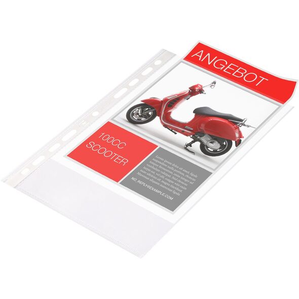 Oxford πλαστική θήκη εγγράφων 150 x 210 mm (A5) Πολυπροπυλένιο (PP) 100 τεμ.