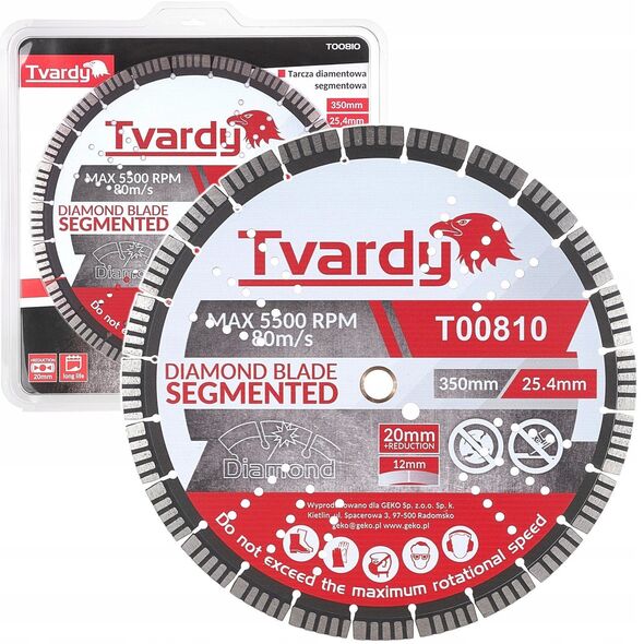 Διαμαντόδισκος τμηματικός 350x12x25.4/20mm με δακτύλιο (10)