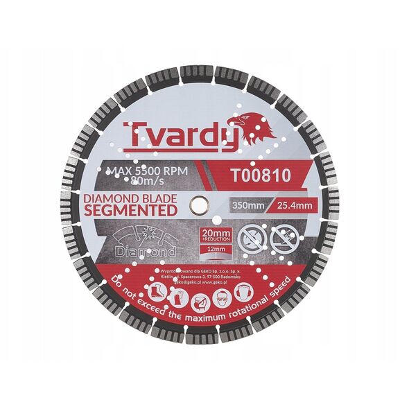 Διαμαντόδισκος τμηματικός 350x12x25.4/20mm με δακτύλιο (10)