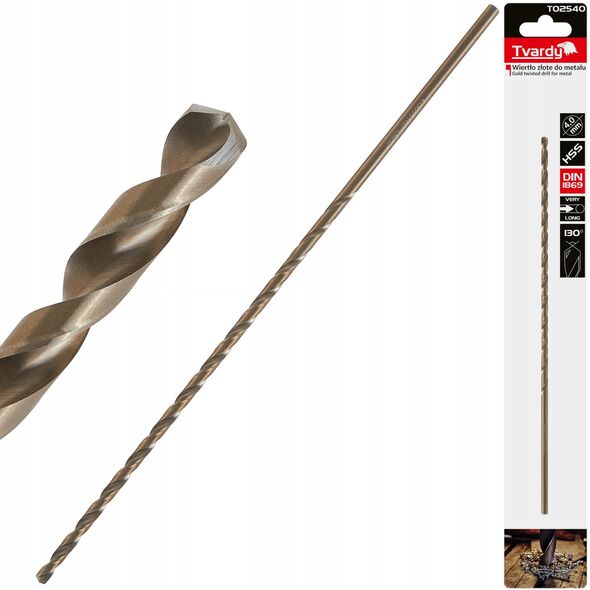 Χρυσό τρυπάνι για μέταλλο μακρύ 4.0 x 220mm HSS DIN1869 (50/200)