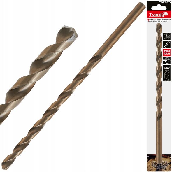 Χρυσό τρυπάνι για μέταλλο μακρύ 12.0 x 295mm HSS DIN1869 (25/100)