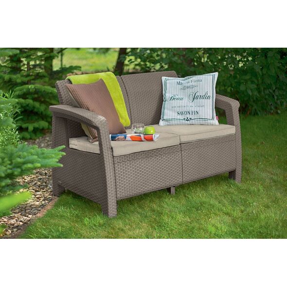Keter Corfu Love Seat Sofa