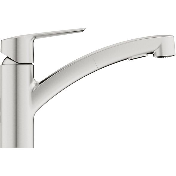 GROHE START μίκτης νεροχύτη, με αποσπώμενο στόμιο, χρώμα supersteel