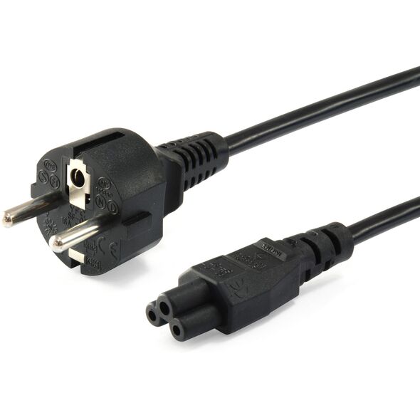 Equip IEC-Stromkabel Schuko -> C5 3m St/Bu schwarz