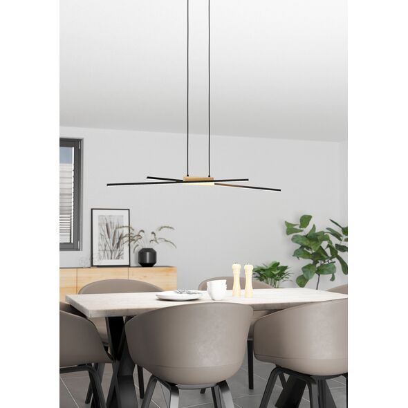 EGLO 900489, LED, 3000 K, 1560 lm, IP20, Black, Brown, White