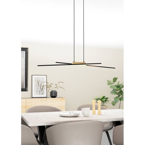 EGLO 900489, LED, 3000 K, 1560 lm, IP20, Black, Brown, White