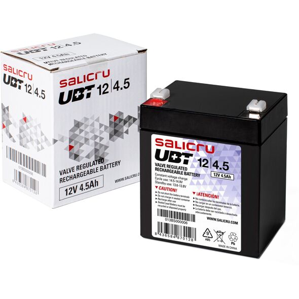 Akumulator Salicru UBT 12/4,5 bezobsługowy 4,5Ah 12V AGM do zasilaczy awaryjnych UPS