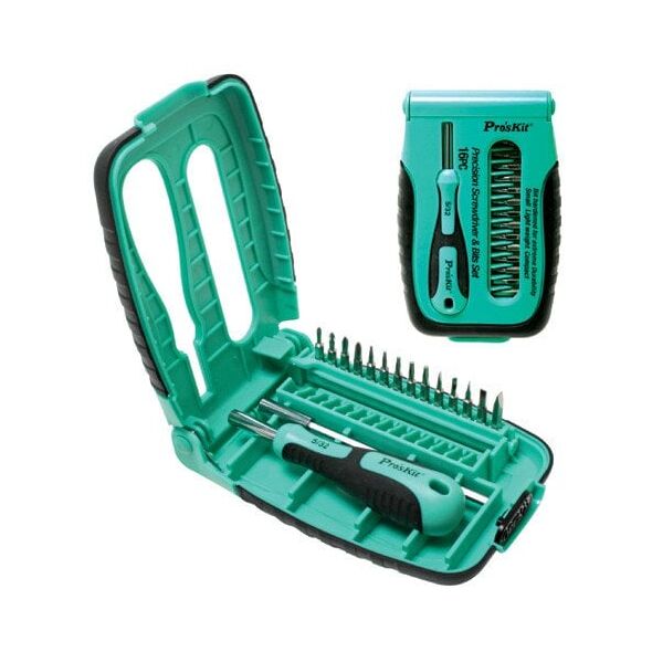 Atsuktuvo ir antgaliu komplektas 15 daliu SD-9804 Pro'sKit