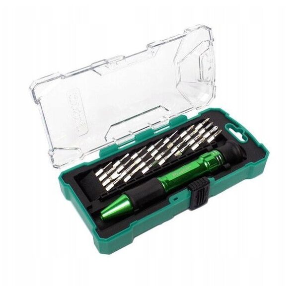 Atsuktuvas su keiciamais antgaliais (30 vnt.), skirtas preciziniams darbams, SD-9608 Pro'sKit
