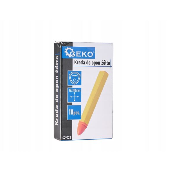 Αδιάβροχη κιμωλία για ελαστικά κίτρινη 12x110mm – σετ 10τμχ. (12/120)