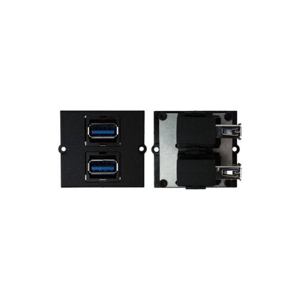 Bachmann Ramka BACHMANN 2xUSB 3.0, wyjście boczne 90