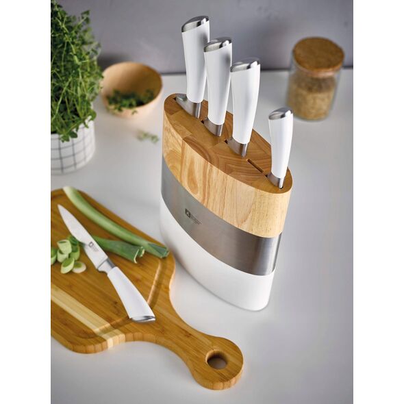 Richardson Sheffield FUSION - 5 pc knife block - white