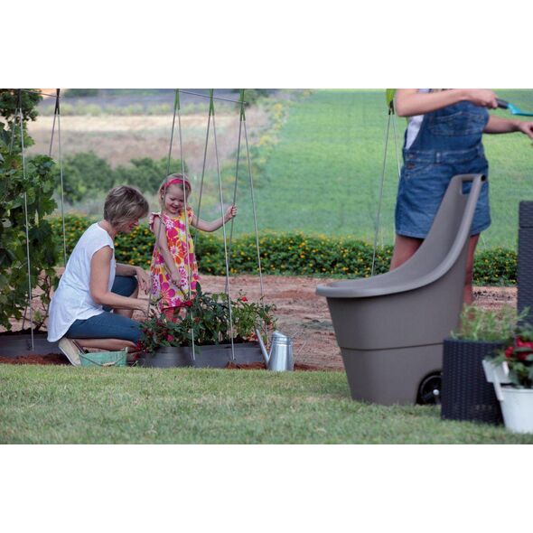 Keter Plastikowy wózek ogrodowy EASY GO BREEZE 50L - brązowy