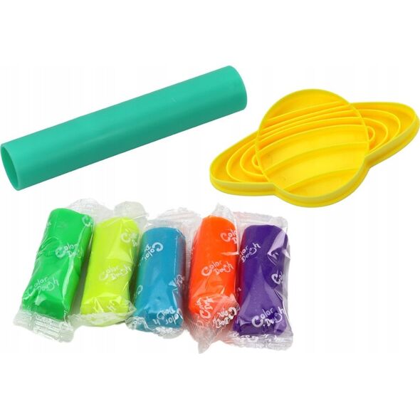 LeanToys Zestaw Plastyczny Ciastolina 8 Planet Foremki 5 Kolorów