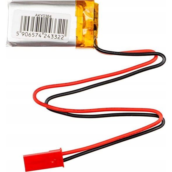 Akumulator Li-Po LP601730 Akyga AKY0384 3.7V / 250mAh PCM złącze JST 2-Pin 150mm