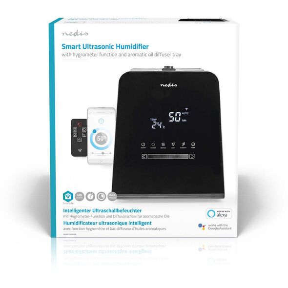 Υπερηχητικός υγραντήρας Nedis 5,5l SmartLife μαύρος