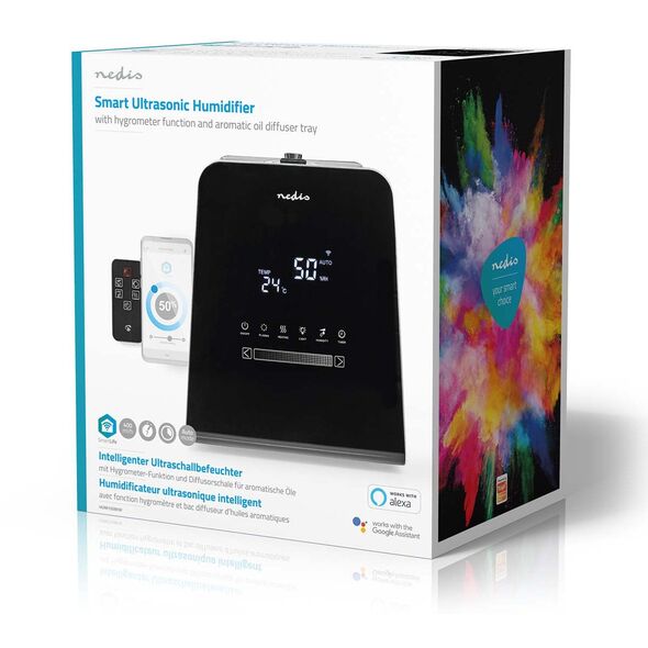 Υπερηχητικός υγραντήρας Nedis 5,5l SmartLife μαύρος